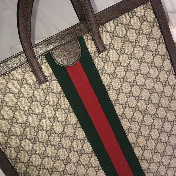 Gucci Large Monogram Structured Tote Handbag - Picture 7 of 16